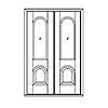 1-lite archtop lite over 1-panel archtop panel double door
Unit Dimension 51-3/4" x 80"
Door Dimension 24-3/4" x 77"
Panel - raised
Glazing - IG, decorative
